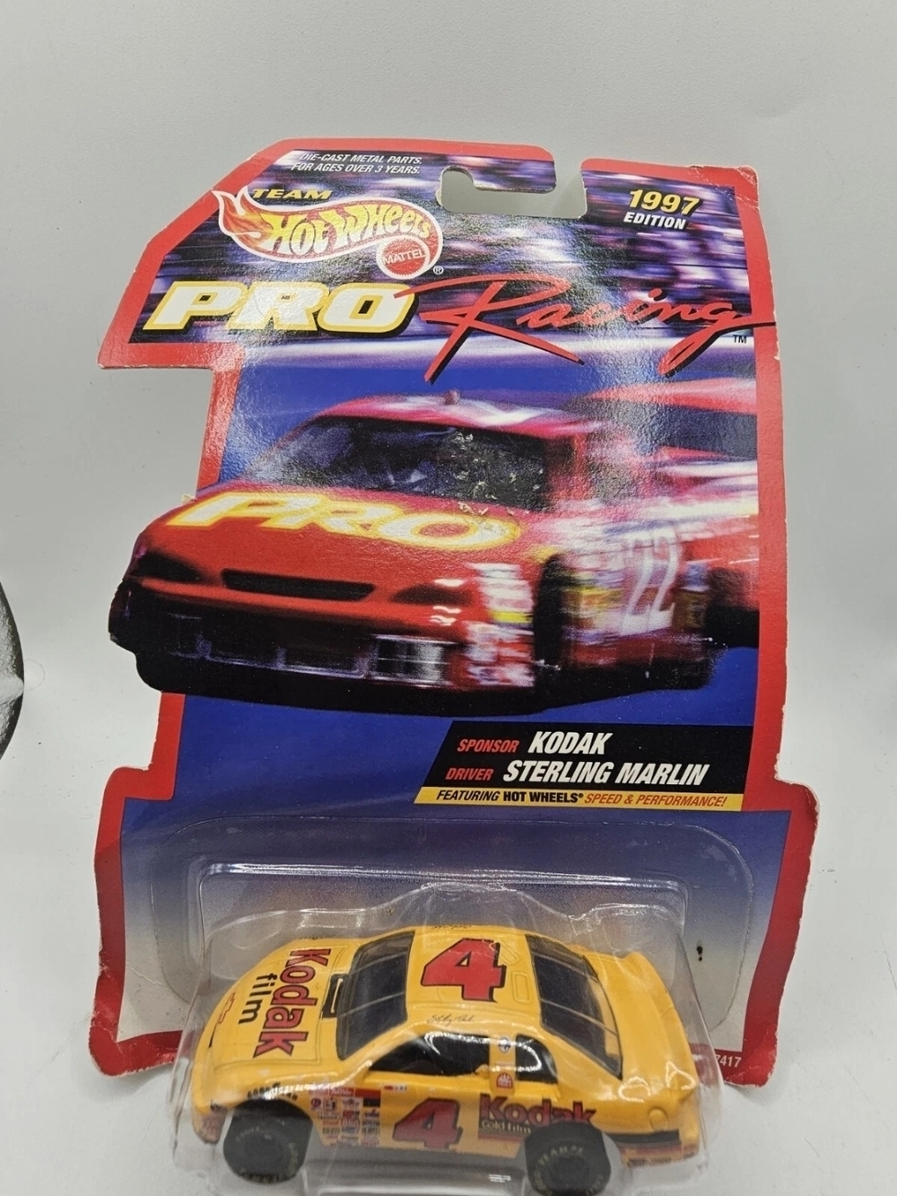 KODAK #4  - STERLING MARLIN -CHEVY MONTE CARLO - HOT WHEELS 1997 1:64 CAR - PRO